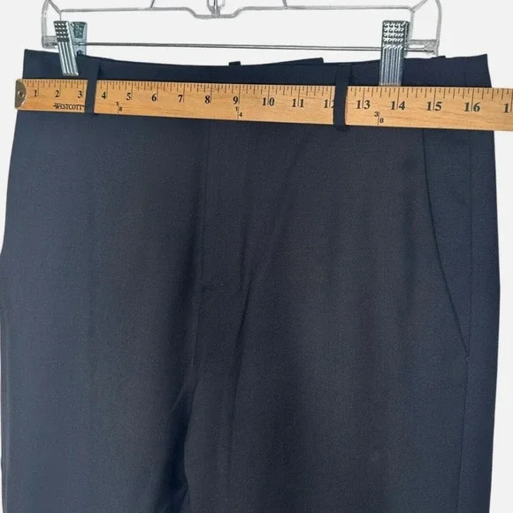 Nili Lotan 4 Paris Pants $495 Drop Crotch Slouchy Dress Trousers Crop Black - Picture 6 of 10